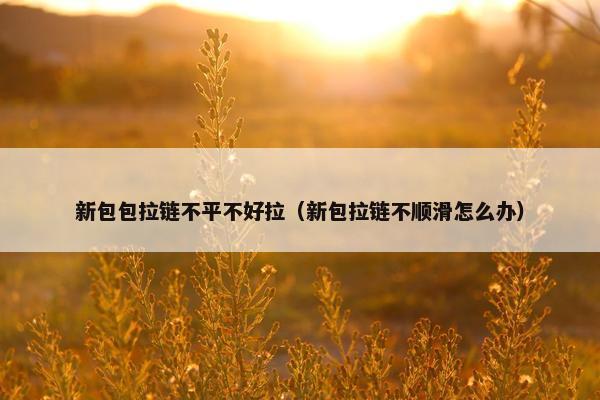 新包包拉链不平不好拉（新包拉链不顺滑怎么办）