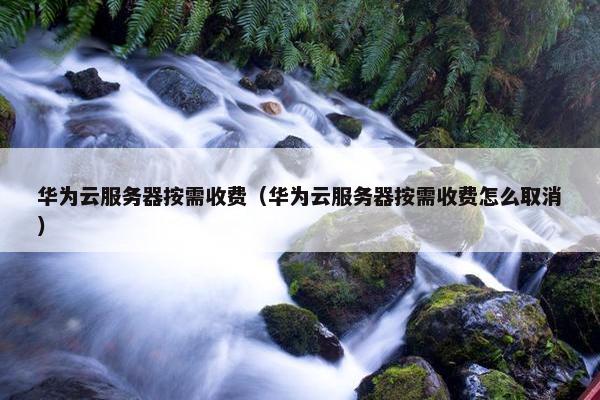 华为云服务器按需收费（华为云服务器按需收费怎么取消）