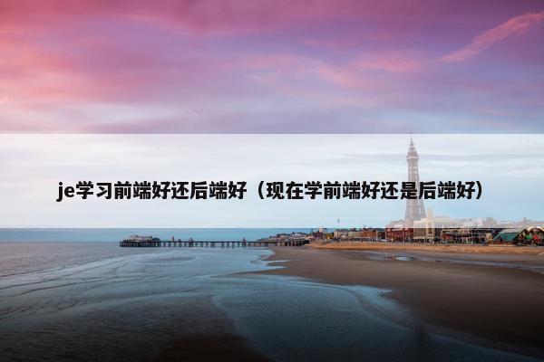 je学习前端好还后端好（现在学前端好还是后端好）