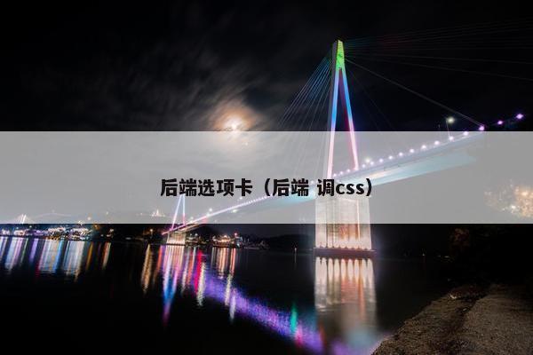 后端选项卡（后端 调css）