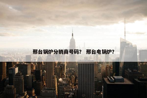 邢台锅炉分销商号码？ 邢台电锅炉？