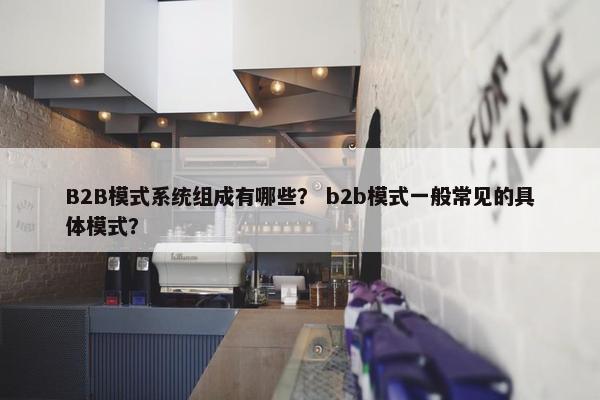 B2B模式系统组成有哪些？ b2b模式一般常见的具体模式？