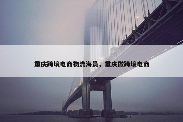 重庆跨境电商物流海员，重庆做跨境电商