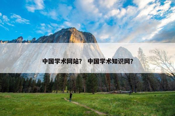 中国学术网站？ 中国学术知识网？