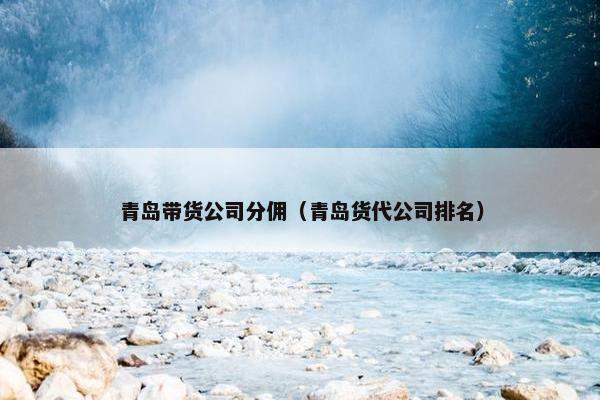 青岛带货公司分佣（青岛货代公司排名）