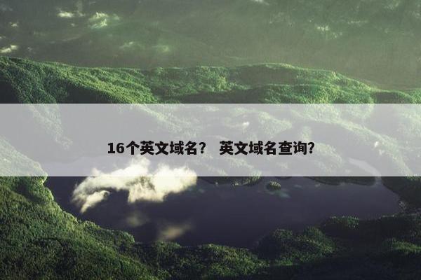 16个英文域名？ 英文域名查询？