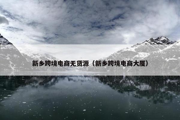 新乡跨境电商无货源（新乡跨境电商大厦）