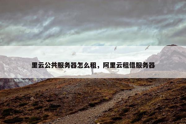里云公共服务器怎么租，阿里云租借服务器