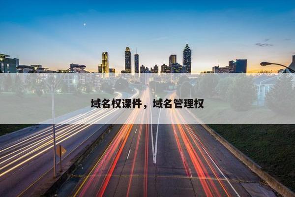 域名权课件，域名管理权