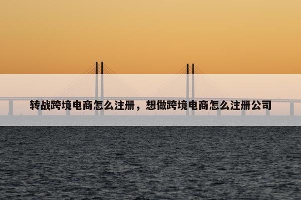 转战跨境电商怎么注册，想做跨境电商怎么注册公司