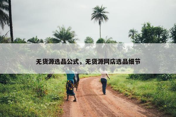 无货源选品公式，无货源网店选品细节