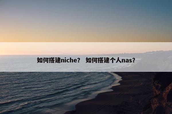 如何搭建niche？ 如何搭建个人nas？
