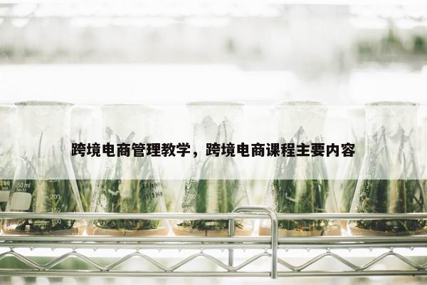 跨境电商管理教学，跨境电商课程主要内容