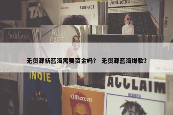 无货源新蓝海需要资金吗？ 无货源蓝海爆款？
