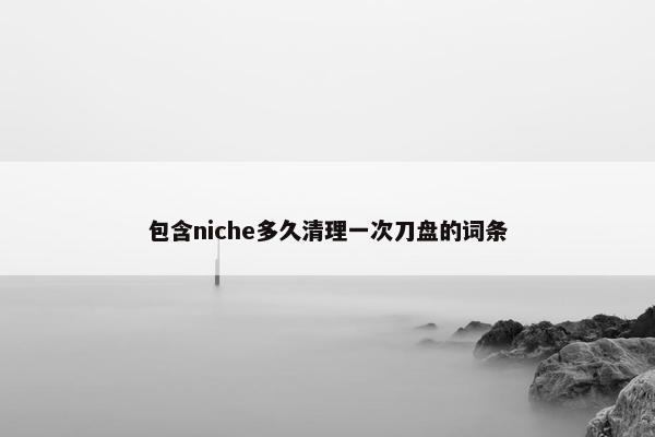 包含niche多久清理一次刀盘的词条