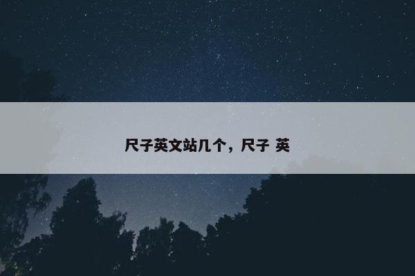 尺子英文站几个，尺子 英