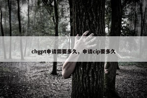 chgpt申请需要多久，申请cip要多久