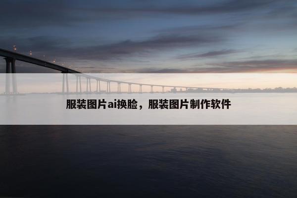 服装图片ai换脸，服装图片制作软件
