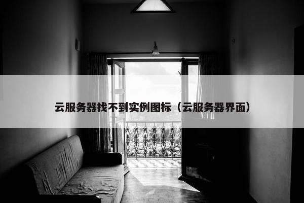 云服务器找不到实例图标（云服务器界面）