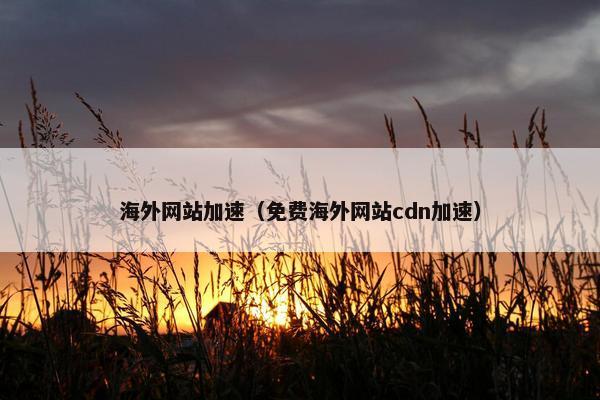 海外网站加速（免费海外网站cdn加速）