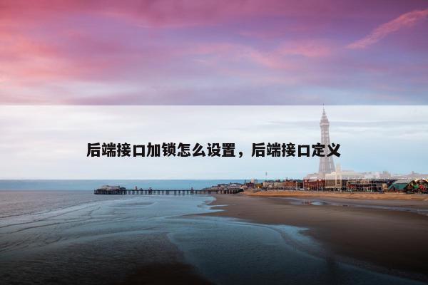 后端接口加锁怎么设置，后端接口定义