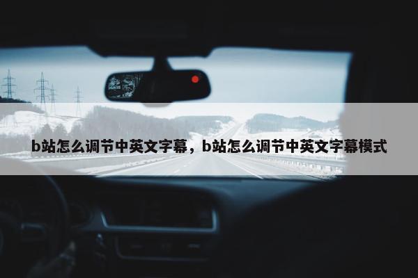b站怎么调节中英文字幕，b站怎么调节中英文字幕模式