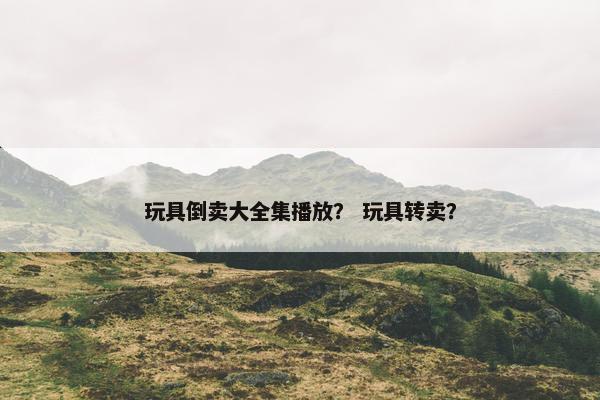 玩具倒卖大全集播放？ 玩具转卖？