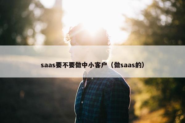 saas要不要做中小客户（做saas的）