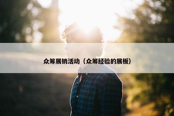 众筹展销活动（众筹经验的展板）