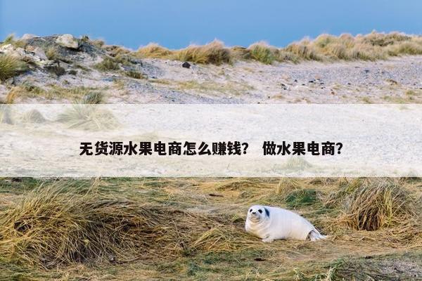 无货源水果电商怎么赚钱？ 做水果电商？