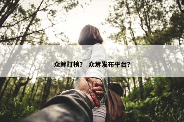 众筹打榜？ 众筹发布平台？