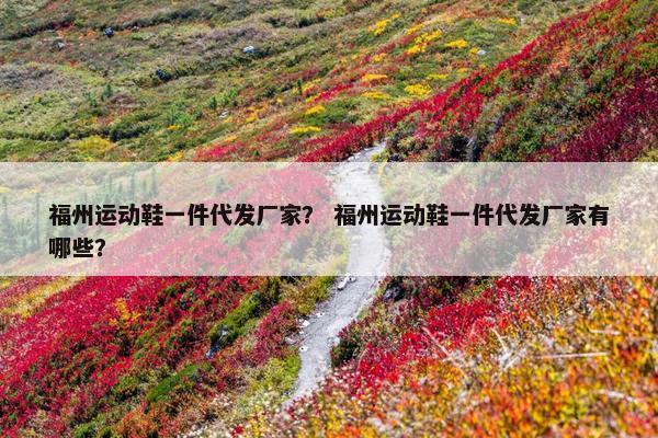 福州运动鞋一件代发厂家？ 福州运动鞋一件代发厂家有哪些？