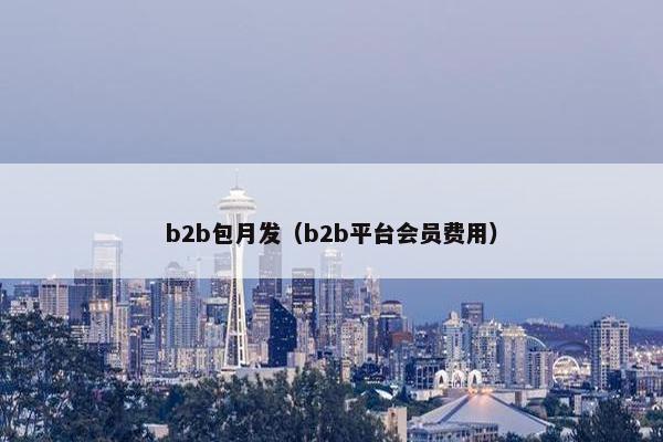 b2b包月发（b2b平台会员费用）