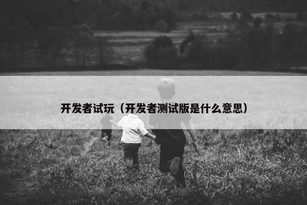 开发者试玩（开发者测试版是什么意思）