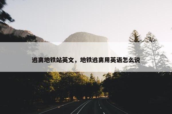 逃离地铁站英文，地铁逃离用英语怎么说