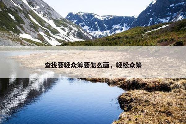 查找要轻众筹要怎么画，轻松众筹