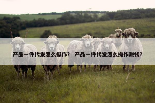 产品一件代发怎么操作？ 产品一件代发怎么操作赚钱？