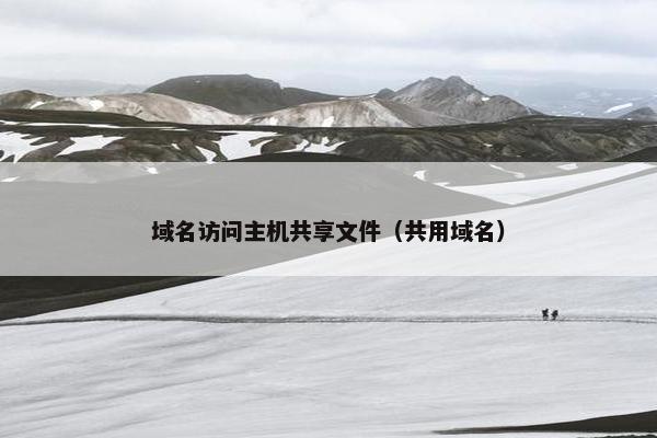 域名访问主机共享文件（共用域名）