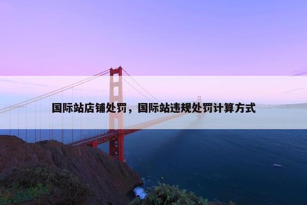 国际站店铺处罚，国际站违规处罚计算方式
