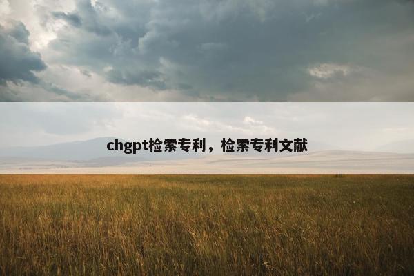 chgpt检索专利，检索专利文献