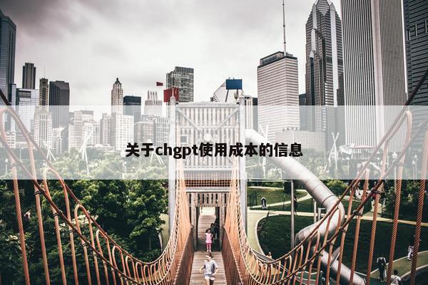 关于chgpt使用成本的信息