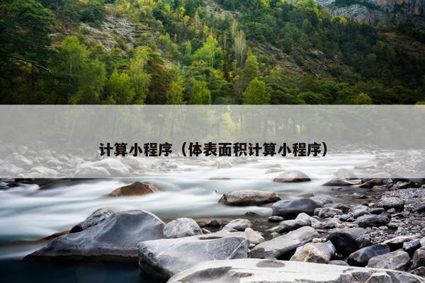 计算小程序（体表面积计算小程序）