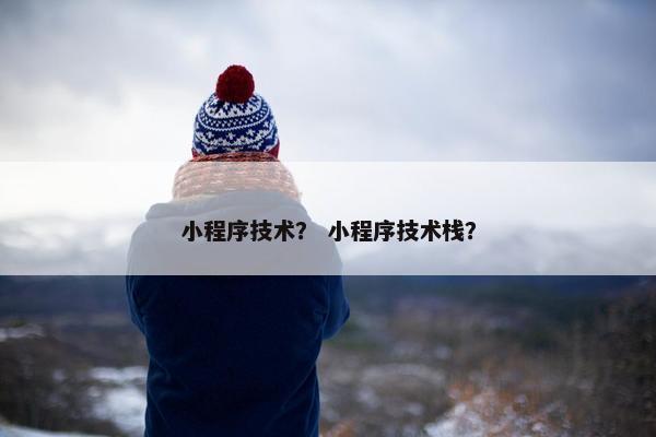 小程序技术？ 小程序技术栈？