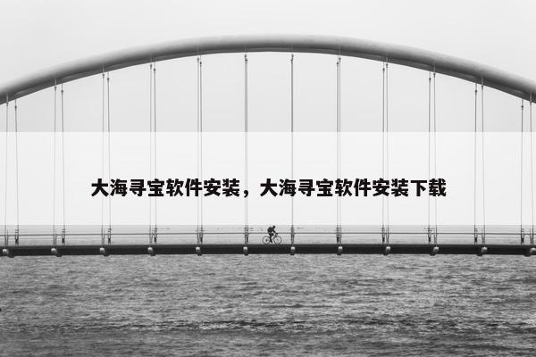 大海寻宝软件安装，大海寻宝软件安装下载