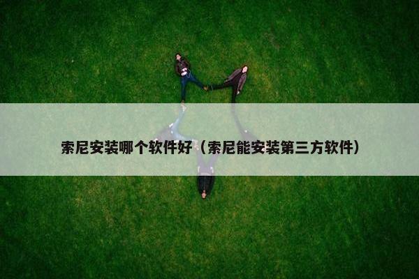索尼安装哪个软件好（索尼能安装第三方软件）
