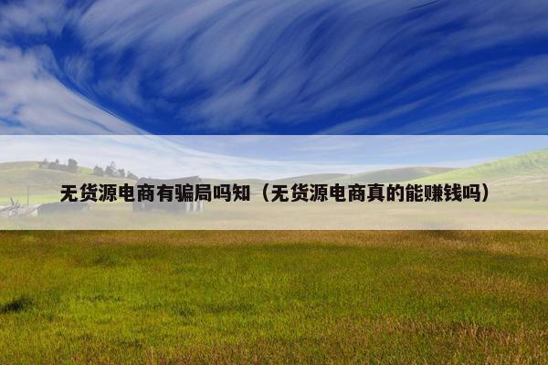 无货源电商有骗局吗知（无货源电商真的能赚钱吗）