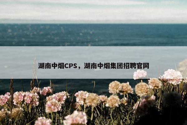 湖南中烟CPS，湖南中烟集团招聘官网