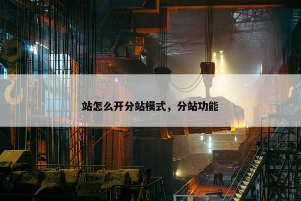 站怎么开分站模式，分站功能