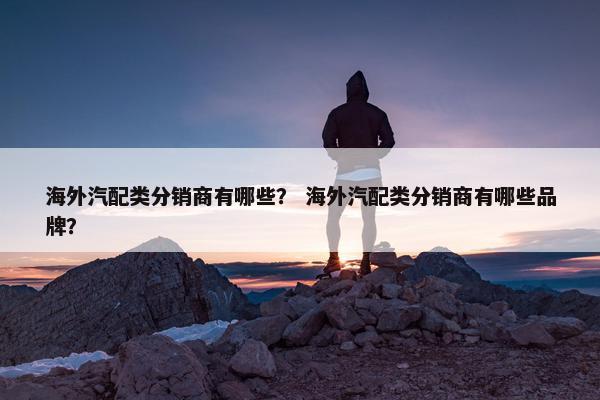 海外汽配类分销商有哪些？ 海外汽配类分销商有哪些品牌？