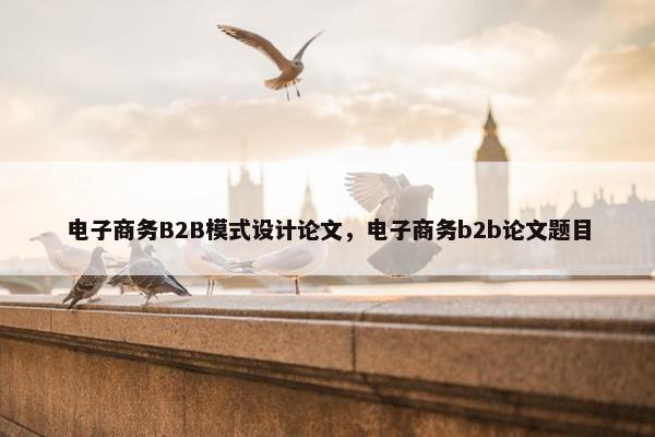 电子商务B2B模式设计论文，电子商务b2b论文题目
